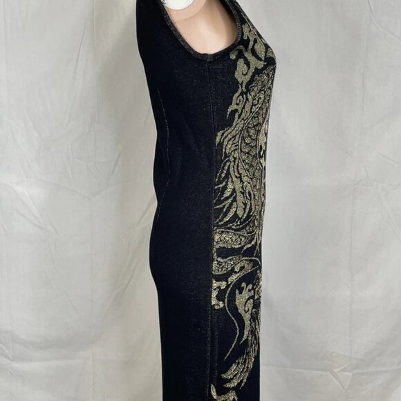 NEW ROBERTO CAVALLI Women's Wool Sheath Dress Black Size 42 / US 6 - Picture 9 of 9